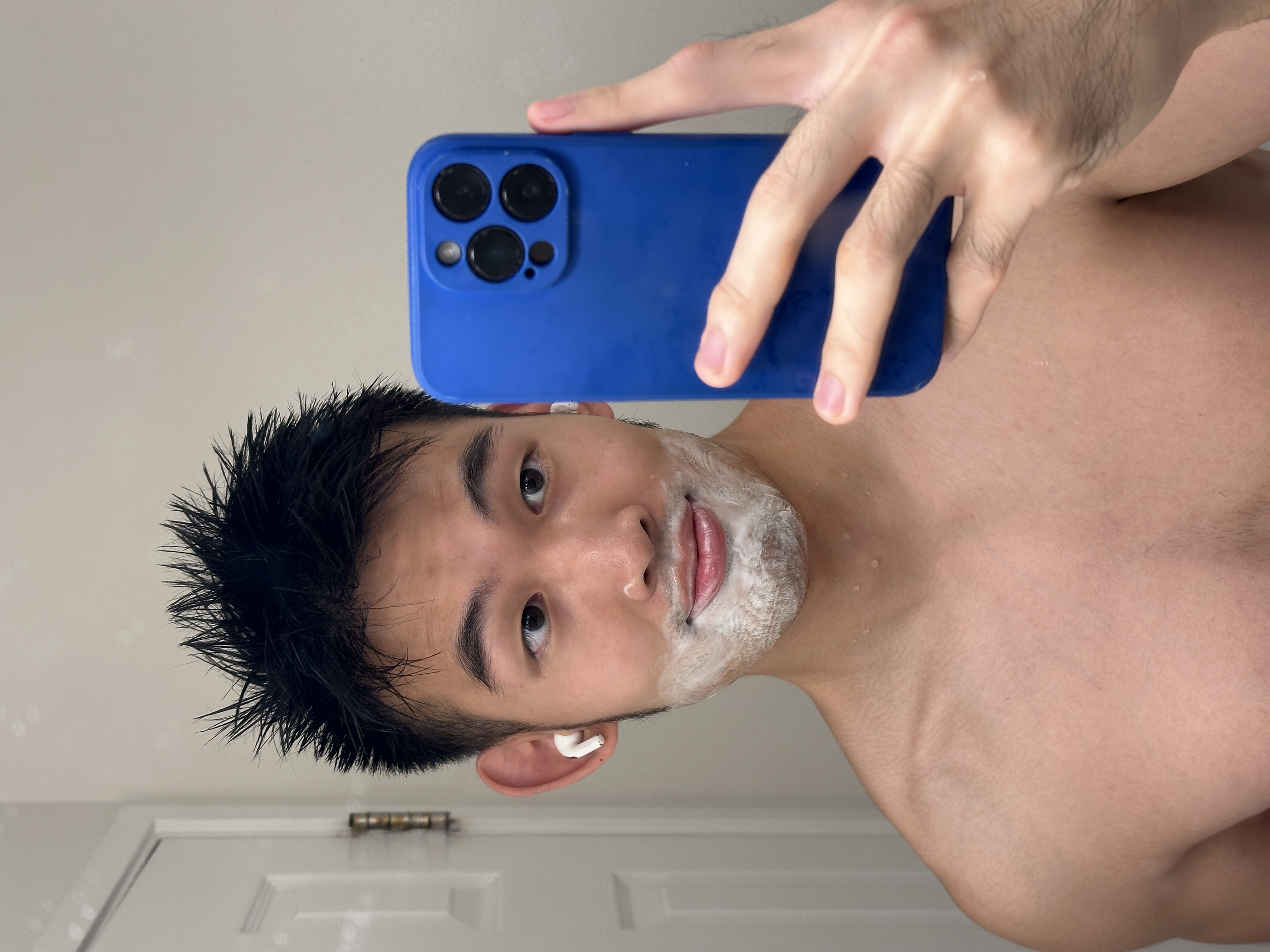 Shaving like Sanata Claus